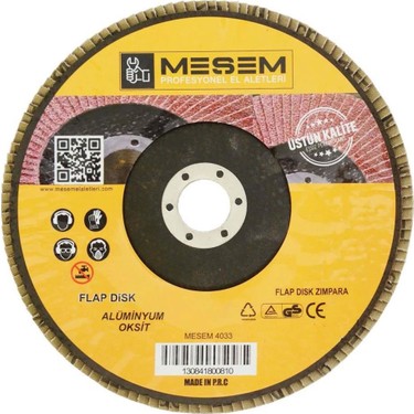 Flap Disk Zımpara 180 x 22mm x 60 kum (10/Paket)